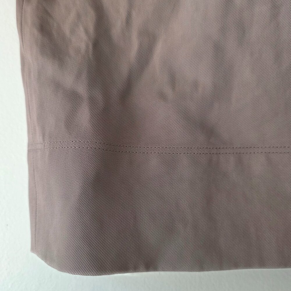 EVERLANE Drapey T-Shirt Blouse | Size 6 | Dark Taupe / Clay Short Sleeves - Picture 3 of 8